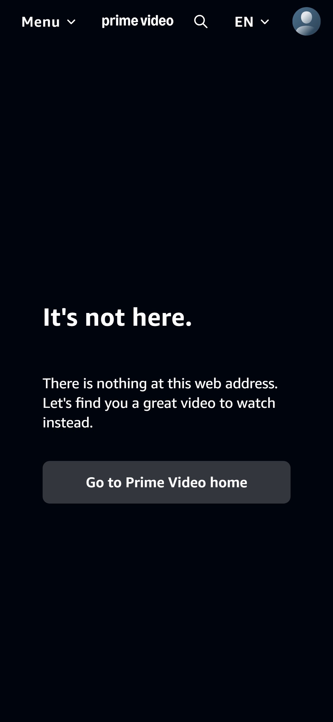 Amazon Prime Video — Broken Browse URL