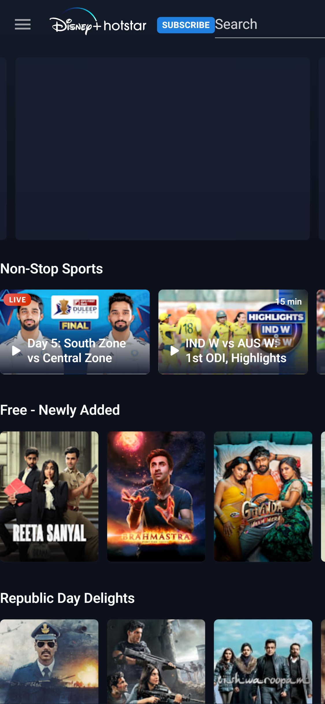 Disney+ Hotstar — Mobile
