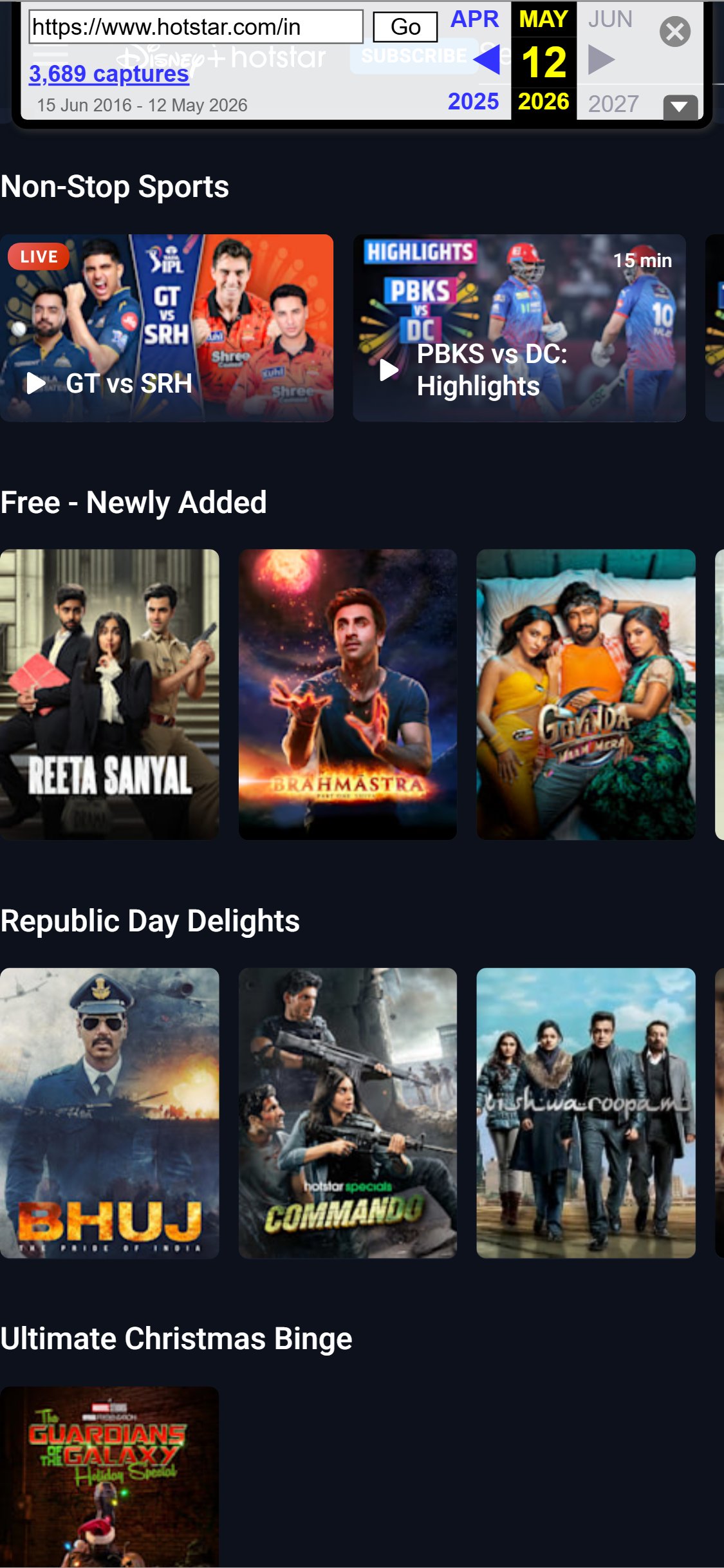 Disney+ Hotstar — Mobile