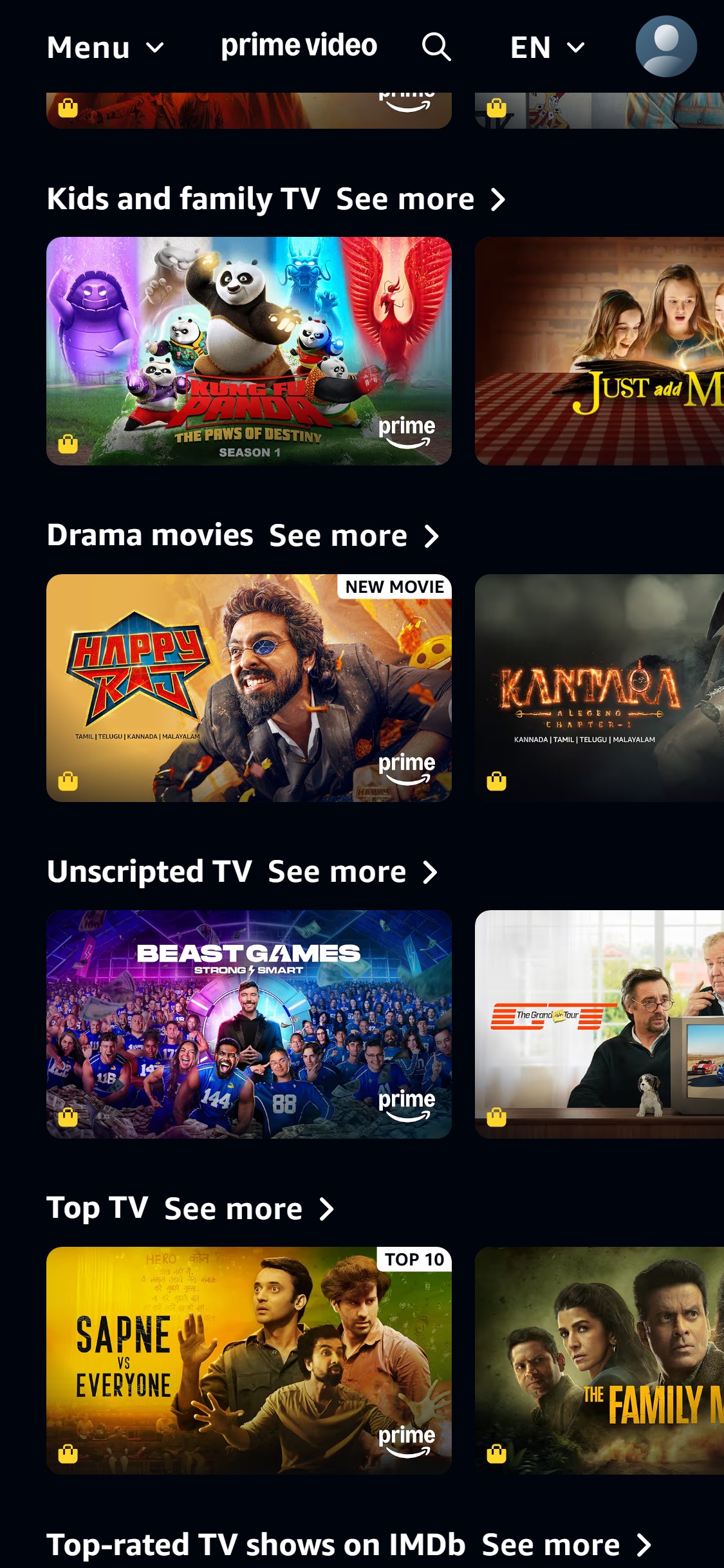 Amazon Prime Video — Mobile