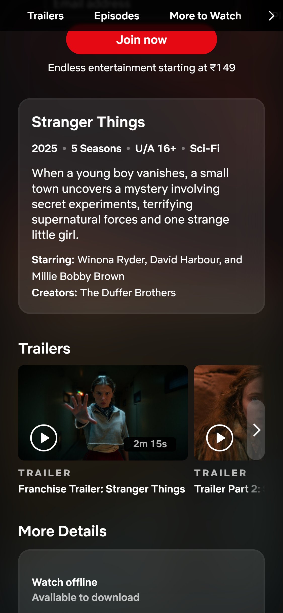 Netflix India — Content Title Page